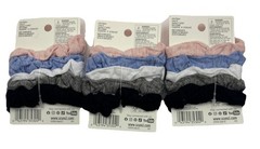 Lot Of 3 Scunci I Am Recycled Cotton Hair Scrunchies, Assorted Colors, 5-Count