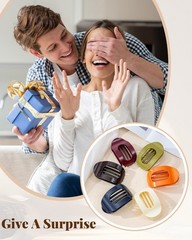 6 PCS Non-Slip Flat Hair Clips – Medium Claw Clips for Thick & Thin Hair, Strong