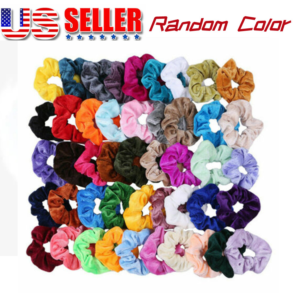 Women Velvet Elastic Hair Scrunchies Hair Bands Scrunchy Hair Band Hair Ties Lot