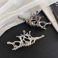 Punk Metal Hair Claw Clip for Thick Liquid Irregular Pattern Barrettes Hair