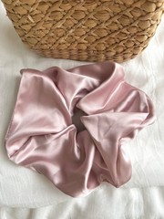 Set of 6 Satin Hair Scrunchies Soft Silk Feel Hair Ties Colorful Hair Accessorie