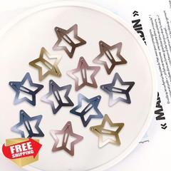 Cptots 1.25 In Star Hair Clips Blue Red Gold Y2K