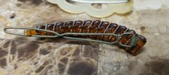Vintage 1950’s Hair Clip Barrette Lot Of 5 Blue Cream Brown