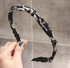 Women Lady Retro Leopard Print Chic Slim Hair Head Band bow Headband Hoop