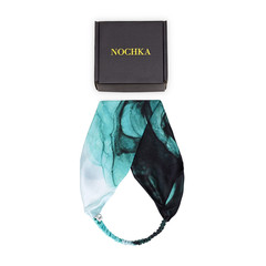 Dusty Turquoise 100% Pure Mulberry Silk 6A Elastic Headband – Handmade in USA