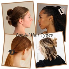 8Pcs Medium Hair Clips for Women 2 Styles 1 Count (Pack of 8), Matte