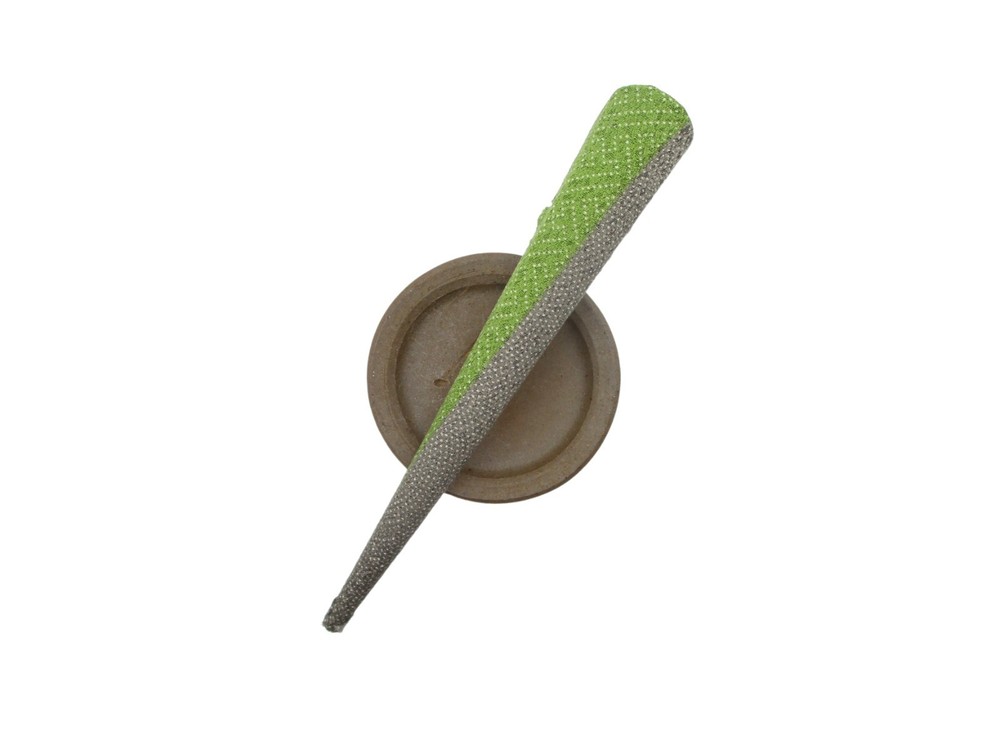 Green Gray Large Kimono Hair Clip, 130mm Long Metal Upcycled Silk Hair Stick