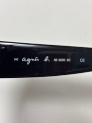 agnes b. PARIS Black Heart Pattern Sunglasses 62□16-140