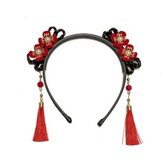 Braided Wig Tassel Hair Hoop Floral Hanfu Style Hair Clips Hair Accessories