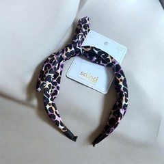 7 Pk Scunci by Conair Leopard Print Knotted Headband 1 Piece Hair Accessory