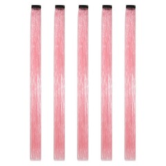 Colorful Tinsel Hair Extensions Clip in Synthetic for Women Girls Christmas Gift