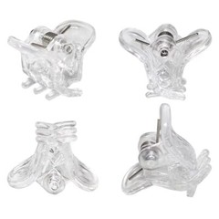 BokWin 24 Pcs Mini Claw Hair Clips,10mm/0.39 Inch Plastic Hair Claw Clear