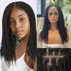Fashion Full Lace Hand Crocheted Braided Heat Resistant dreadlocks Full Wig 18″