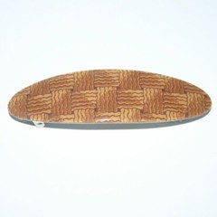 Barrette Metal Hair Clip Girl Fashion 80 90s Fabric Country Print Made in France