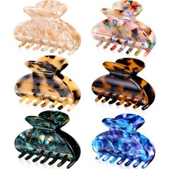 6 Pieces Tortoise Shell Hair 6 Count (Pack of 1), Assorted,Tortoise