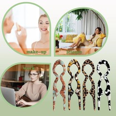 4PCS Lialys Prestige French Hair Pins for Women，Acetate Tortoise French Hair Pin