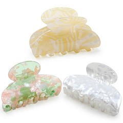 3 PCS Medium Hair Claw Clips Women Girls NonSlip Jaw Strong Hold Clamps