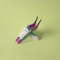 Cute Hummingbird Hair Clips,Funny Acetate Bird 1 Count (Pack of 1), Green