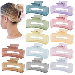 Trendy 12 Pcs 3.5 Inch Hair Clips for Women – Non-Slip Design, Ice Cream Set