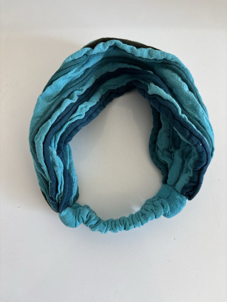 Handmade Nepal Cotton Headband Head Wrap Boho Hippie Yoga Festival Turquoise