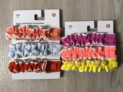 Lululemon Skinny Reflective Scrunchie 3Pack Bundle Of 2