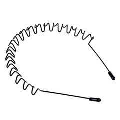 Metal Hair Headband Wave Style Hoop Band Comb Sports Hairband Men