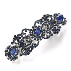 Wedding Austrian Crystal CZ Art Deco Flower Tear Drop Hair Barrette Clip for …
