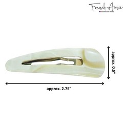 French Amie Clic Clac Large Handmade Celluloid Snap Hair Pins for Women(2 Pcs)