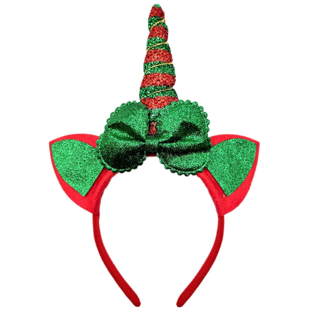 OIUUBBII St. Patrick’s Day Bow Headband Glitter 1 Count (Pack of 1), B-green