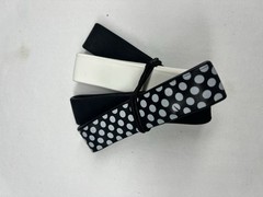 Pony-O Hair Accessories, 4 Piece Hair Tie Set Black And White Large