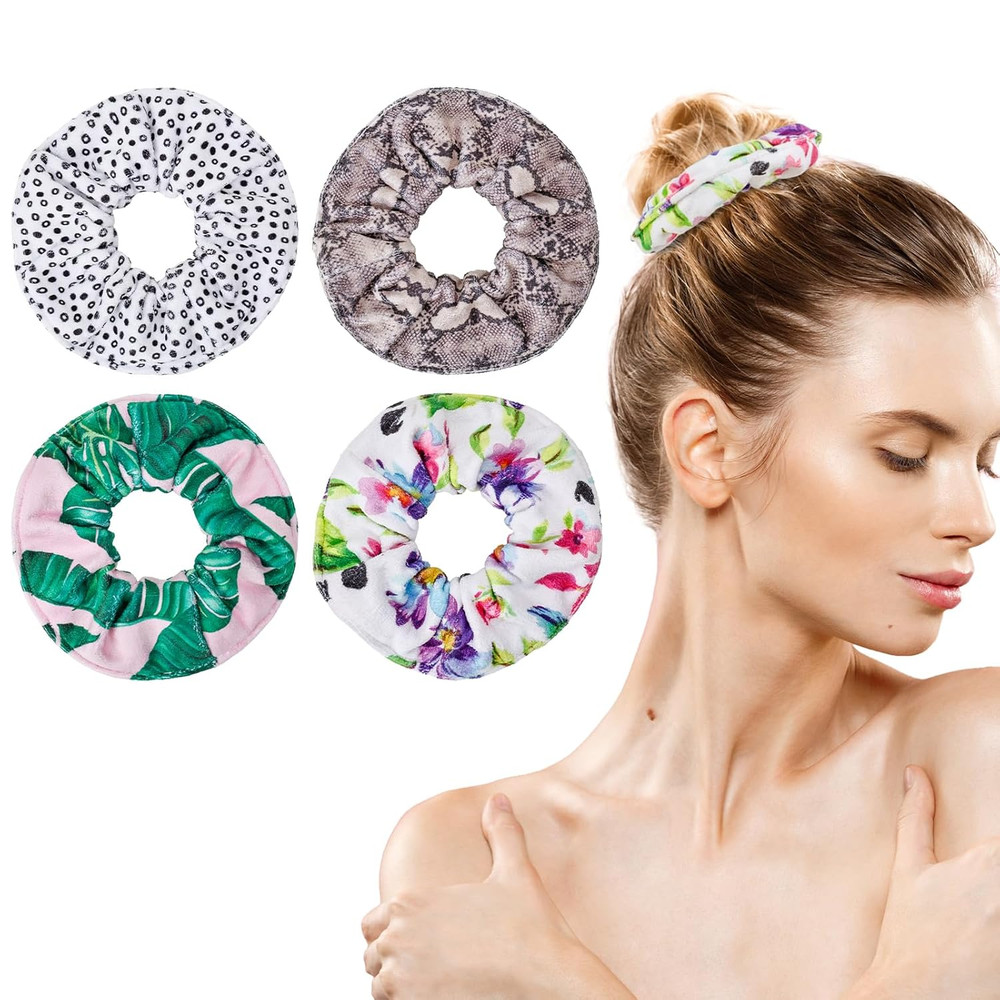 Hair Towel Scrunchies, Microfiber Oversized Drying Scrunchies | Large Terry