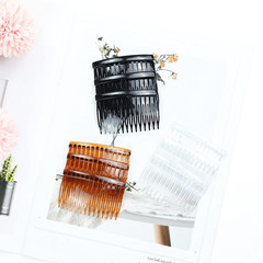 30 Pack Clear White Black Brown Plastic Hair Side Combs Slide Bun Holder with 14
