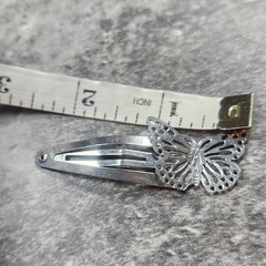 Hair Butterfly Snap Hair Clips Filigree Metal Barrettes Claw 1PCS