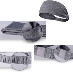 2 Pack Men Women Workout Headbands Travel Sweatband Elastic Non Slip Sweat Bands