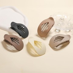 5 PCS Flat Hair Clips, No Crease Claw 1 Count (Pack of 5), Neutral Matte
