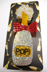 piper * k POP CHAMPAGNE BOTTLE HAIR CLIP rhinestone bridal party gift wrap