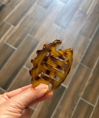 France Luxe Large Cutout Nest Claw Hair Clip Jaw Caramel Brown