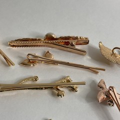 16 Gold Feather Leaf Flower Metal Hair Clips Bobby Pins New Free Shipping