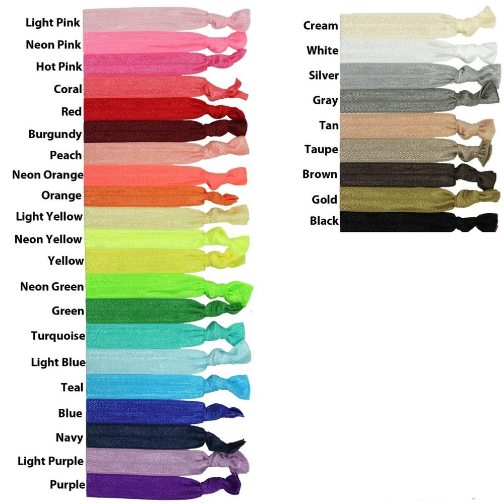 100 Hair Ties UPICK Elastic ponytail holders emi yoga jay ribbon wholesale lot