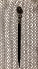 VINTAGE WOODEN HAIR STICK DECORATIVE BEADS ACCENT 7″