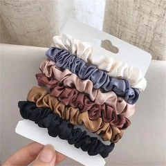 6pcs Satin Hair Scrunchies for Women – Softer Than Silk Scrunchies for Hair | Sa