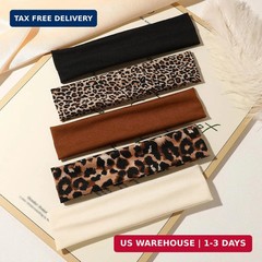 5PCS Animal Print Pattern Headband Fashion Hair Accessories, Hair Band for Women