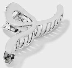 NEW A New Day Plastic Loop Metallic Silver Large Claw Hair Clip Lot Of 3 Target