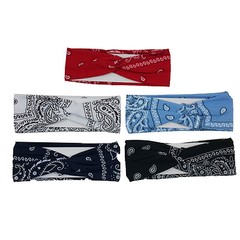 Bandana Headband Yoga Hairband Head Wrap Paisley Twisted Headband