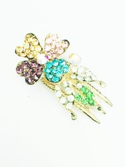 USA SELLER Crystal Hair Clip Bobby Pin Rhinestone Flower Claw Jaw Colorful