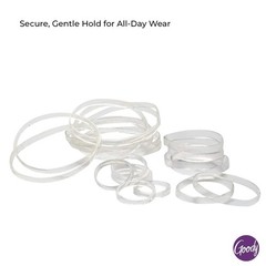 Goody 250PCS Ouchless Clear Polyband Hair Ties, Elastic Bands for All Hair Types