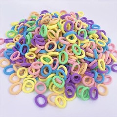 100Pcs Hair Bands for Children Colorful Nylon Scrunchie Hair Ties Rubber Band