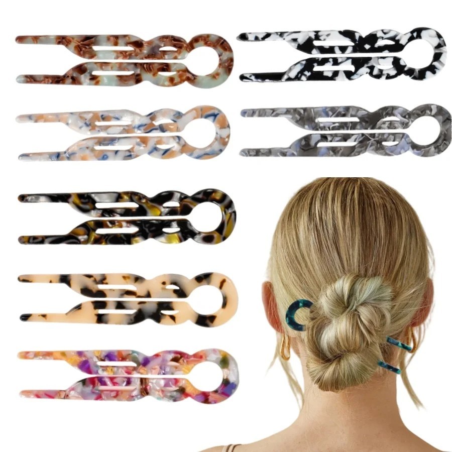 4 PCS 4.3 in Small French Hair Pins for Women, Prestige Hair Pins for All Hair