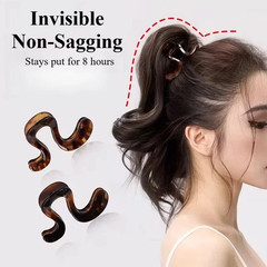2pcs Elegant Curved Hairpins High Ponytail Hair Accessories Women – NEW