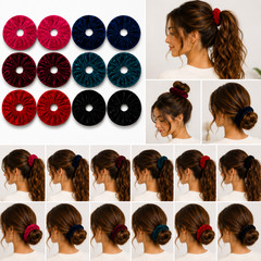 12pcs Women Girl Hair Scrunchies Velvet Elastic Hair Bands Scrunchy Rope Ties 5″